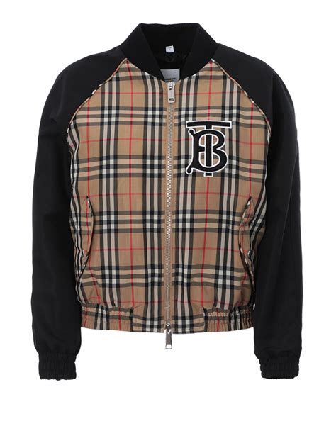 burberry black bomber jacket|burberry bomber jacket vintage.